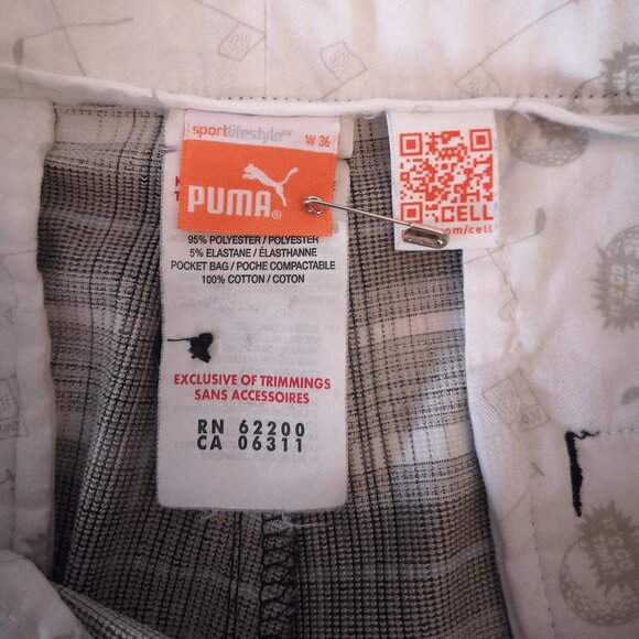 Puma Sport Lifestyle Men's Plaid Golf Shorts - Picture 3 of 11